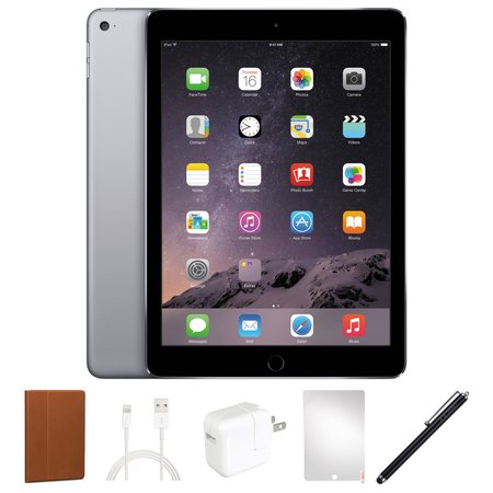 Apple Refurbished Ipad Air 2 16GB Bundle, Gray IPADAIR2SG16-BUNDLE